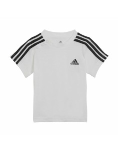Sports Outfit for Baby Adidas Three Stripes Black White 2