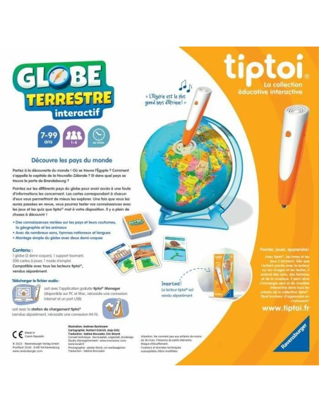 Interactive Earth Globe Ravensburger (FR) Plastic