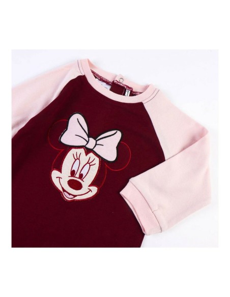 Baby's Long-sleeved Romper Suit Minnie Mouse Maroon