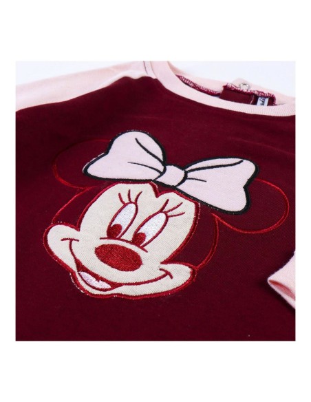 Baby's Long-sleeved Romper Suit Minnie Mouse Maroon