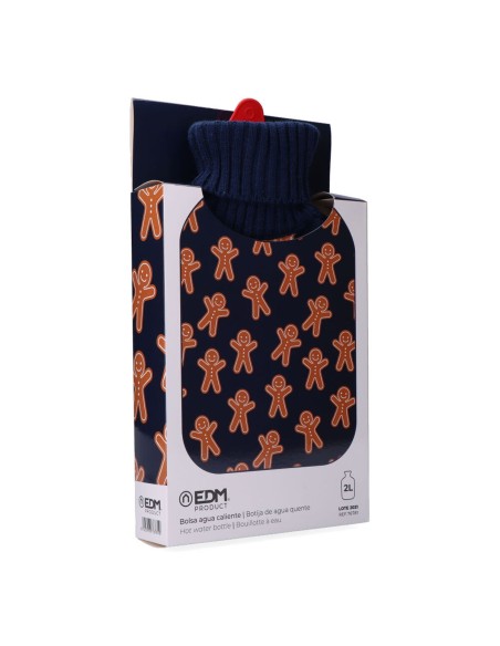 Hot Water Bottle EDM 76781 Black Wool 2 L
