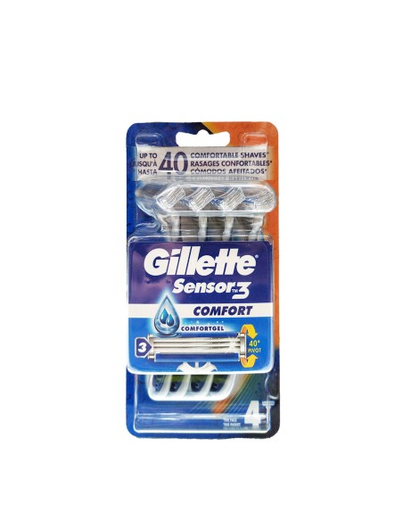 Manual shaving razor Gillette Sensor 3 Confort (4 Units)