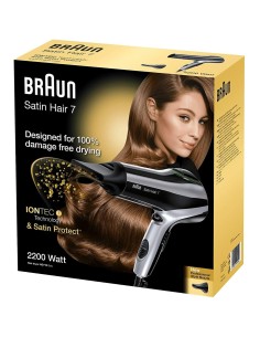 Hairdryer Braun Satin Hair 7 HD710 Black 2200 W Ionic 2
