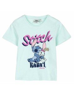 Child's Short Sleeve T-Shirt Stitch Green Turquoise