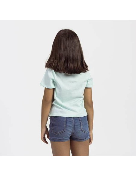 Child's Short Sleeve T-Shirt Stitch Green Turquoise