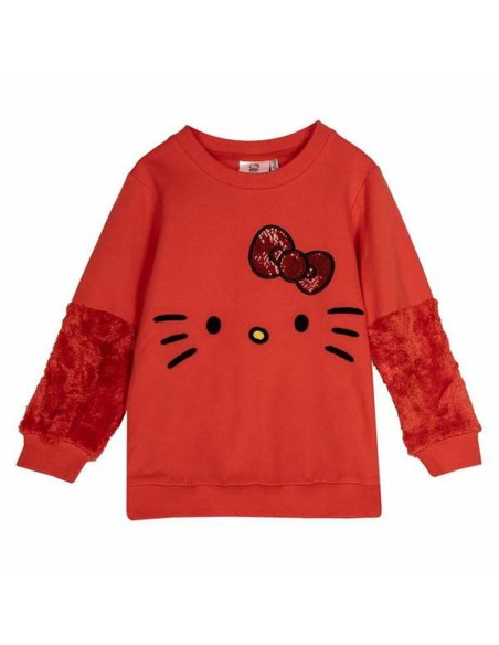 Unisex Sweatshirt without Hood Hello Kitty Red