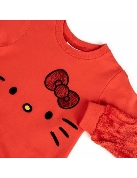 Unisex Sweatshirt without Hood Hello Kitty Red