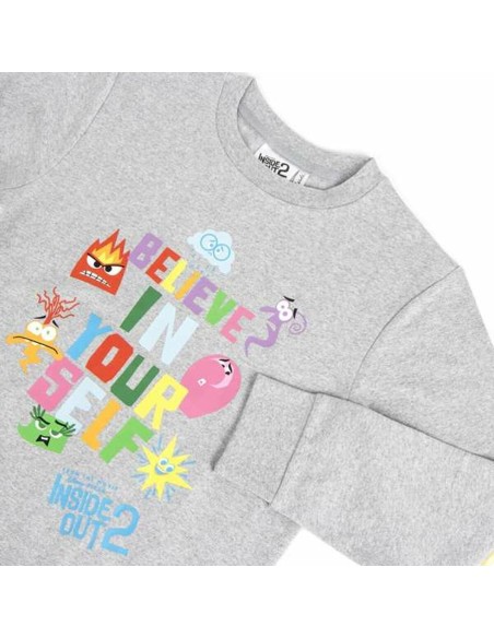 Unisex Sweatshirt without Hood Inside Out Grey