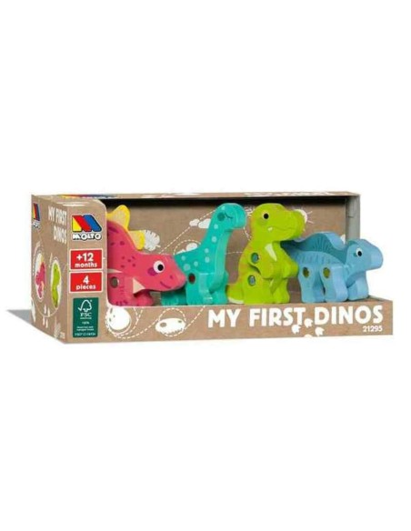 Set of Dinosaurs Moltó 21295 4 Pieces