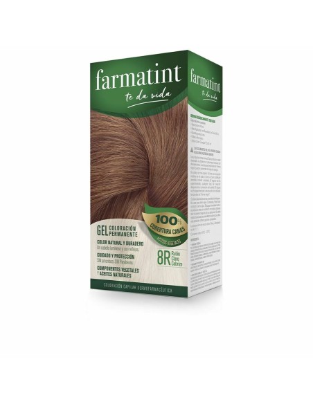 Permanent Dye Farmatint 8r-Rubio Claro Cobrizo Gel