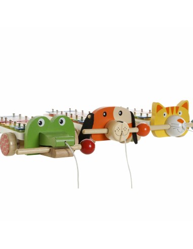 Xylophone DKD Home Decor 27 x 13,6 x 8,5 cm Metal Wood (3 Pieces)