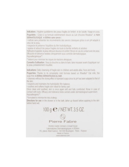 Soap Cake A-Derma Dermopan 100 g