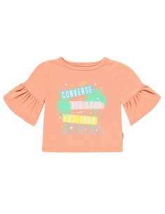Child's Short Sleeve T-Shirt Converse  Ruffle  Salmon 2