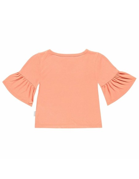Child's Short Sleeve T-Shirt Converse  Ruffle  Salmon