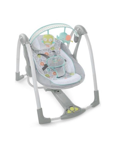 Rocking Chair Ingenuity Compact Swing - Hugs & Hoots White Grey