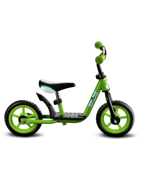 Children's Bike Skids Control Green Steel Footrest