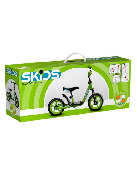Children's Bike Skids Control Green Steel Footrest