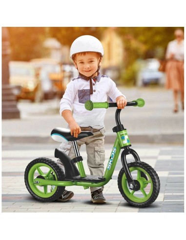 Children's Bike Skids Control Green Steel Footrest