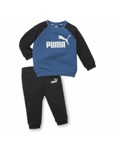Children’s Tracksuit Puma Minicats Essentials Raglan Black Blue
