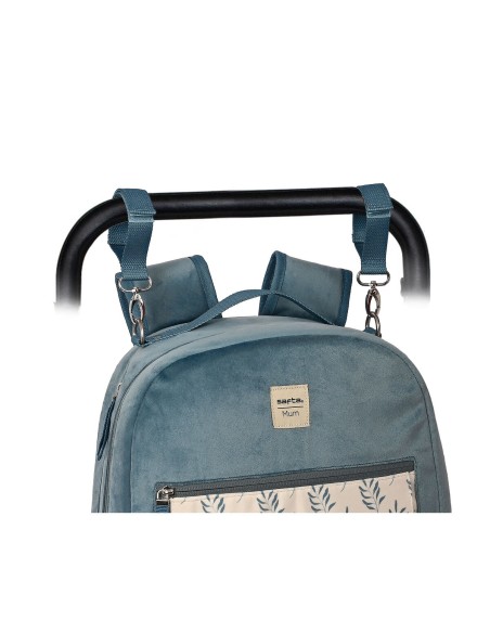 Baby Accessories Backpack Safta Leaves Turquoise (30 x 43 x 15 cm)