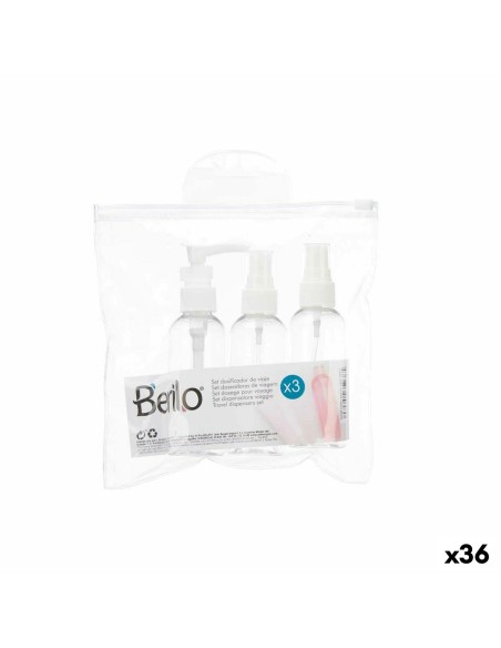 Travel Set Berilo CH56289 White Transparent Plastic (36 Units)