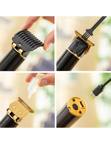 Professional Rechargeable Hair Clipper with Accessories Triher InnovaGoods