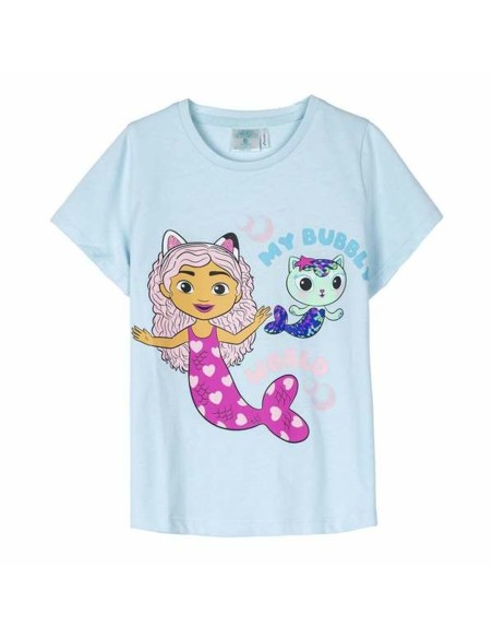 Child's Short Sleeve T-Shirt Gabby's Dollhouse Turquoise