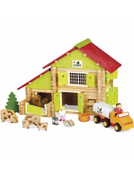 Playset Jeujura My Wooden Farm 180 Pieces