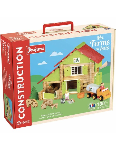 Playset Jeujura My Wooden Farm 180 Pieces