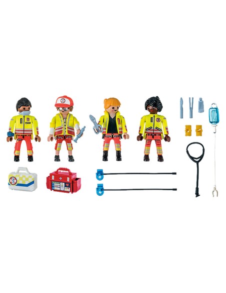 Playset Playmobil 71244 City Life Rescue Team 25 Pieces