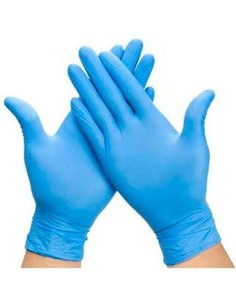 Disposable Vinyl Gloves M Blue Stick