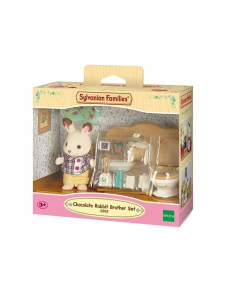 Action Figure Sylvanian Families Chocolate Rabbit and Toilet Set