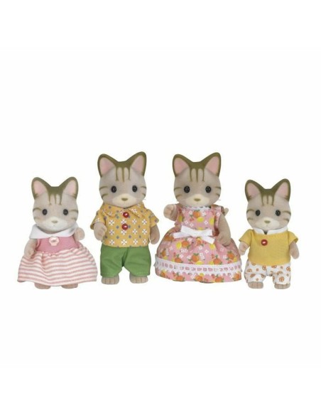 Action Figures Sylvanian Families Striped Cat Family