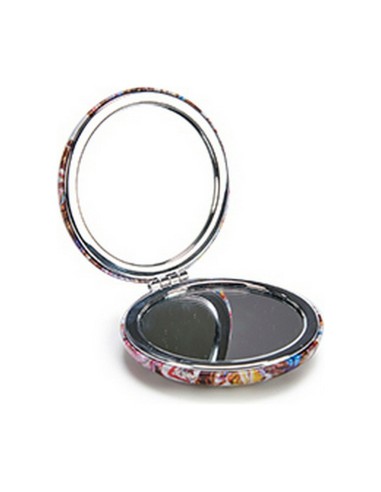 Pocket Mirror Crystal Plastic 8 x 2,4 x 8 cm (12 Units)
