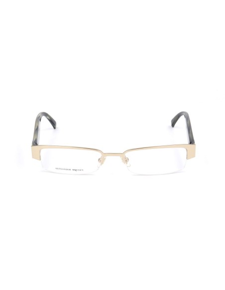 Unisex' Spectacle frame Alexander McQueen AMQ-4159-R2E Golden Ø 51 mm