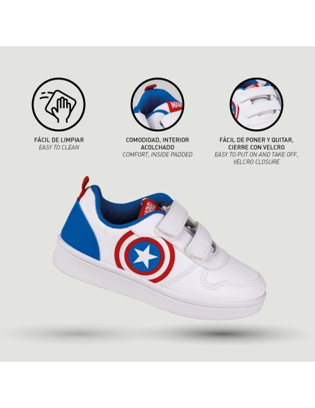 Sports Shoes for Kids The Avengers Velcro White