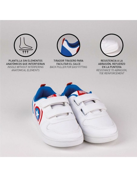 Sports Shoes for Kids The Avengers Velcro White
