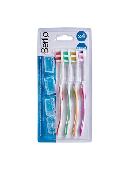 Toothbrush Berilo AR1410003 Yellow Blue Red Green (12 Units)