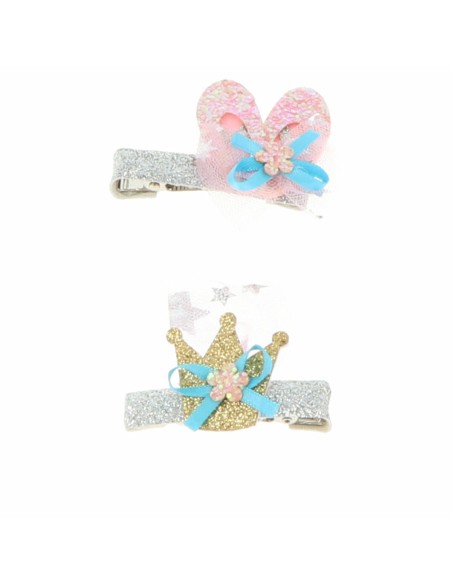 Hair Clips Inca   Glitter (2 Pieces)