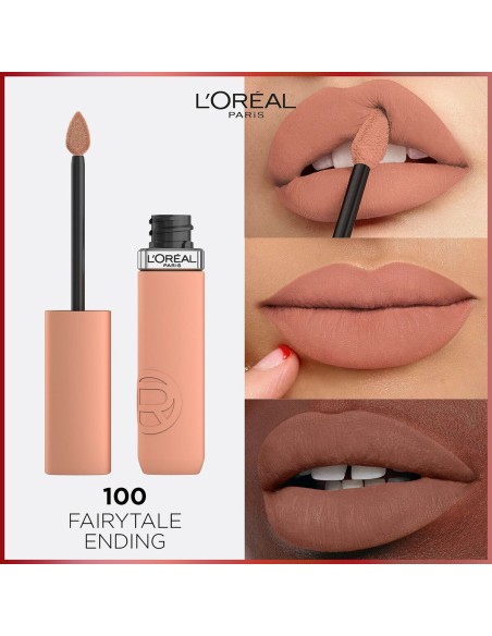 Liquid lipstick L'Oreal Make Up Infaillible Matte Resistance Fairy Tale Ending Nº 100 (1 Unit)