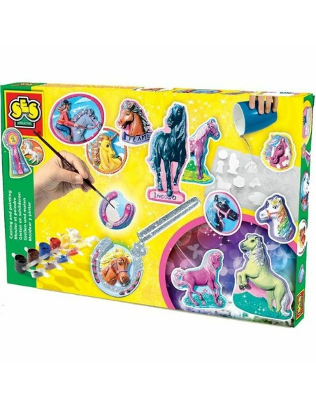 Play-Dough Set SES Creative Molding and painting - Fantasy horses