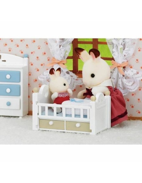 Action Figure Sylvanian Families Baby Rabbit Chocolate Bed