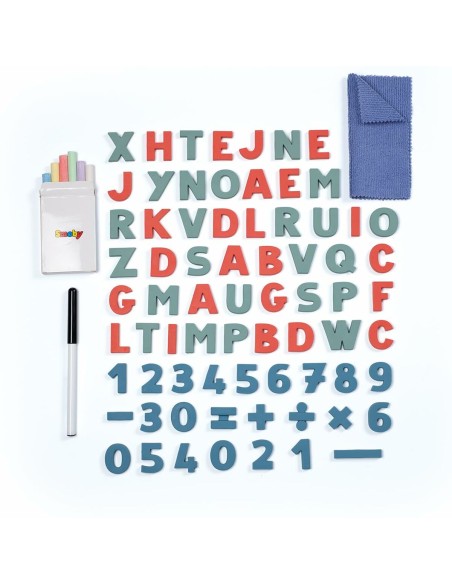 Double-sided Slate Smoby Foldable 80 Pieces 105 x 49 x 52 cm