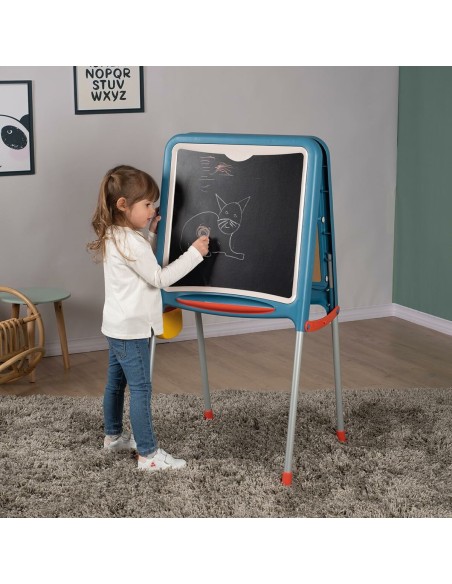 Double-sided Slate Smoby Foldable 80 Pieces 105 x 49 x 52 cm