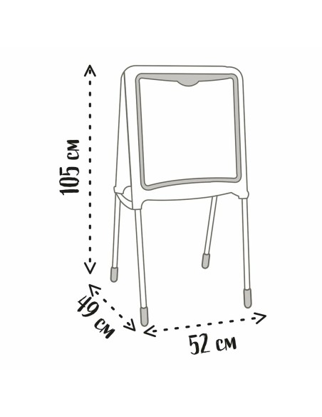 Double-sided Slate Smoby Foldable 80 Pieces 105 x 49 x 52 cm