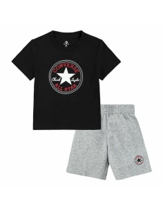 Children's Sports Outfit Converse Core Tee Ft Short Black Grey Babies 2