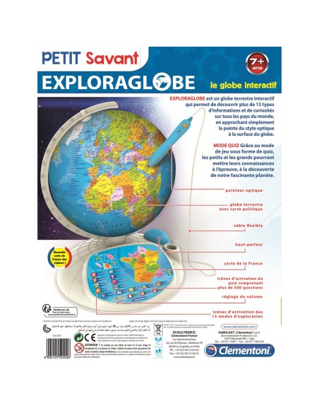 Interactive Earth Globe Clementoni Plastic FR
