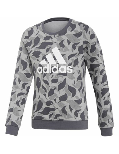 Hoodless Sweatshirt for Girls Adidas ID Crew Grey Light grey