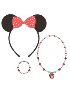 Necklace and Bracelets set Minnie Mouse
