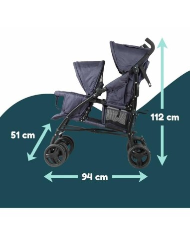 Baby's Pushchair Bambisol Double Cane Navy Blue